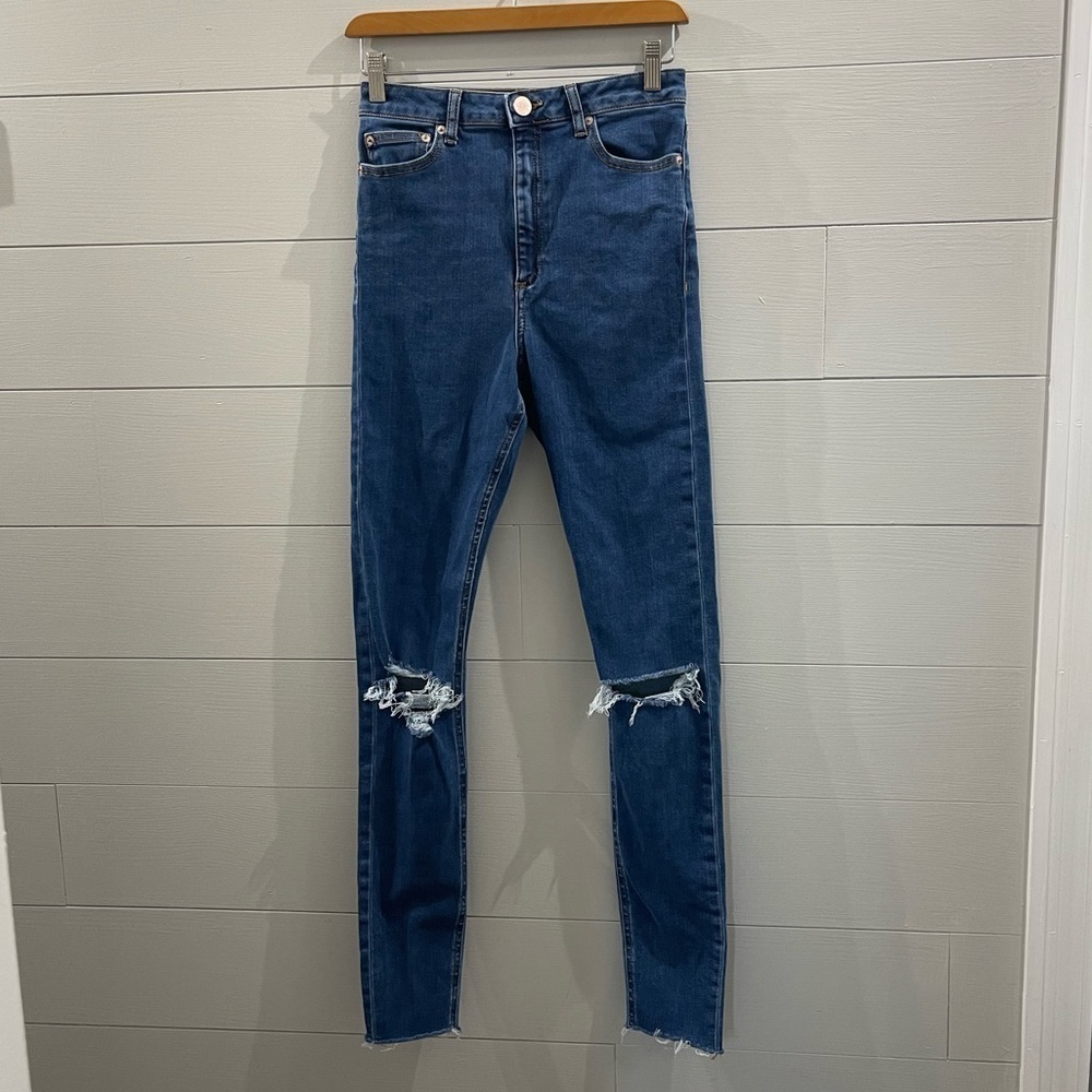 ASOS | Super High Rise Distressed Skinny Jeans Size 6